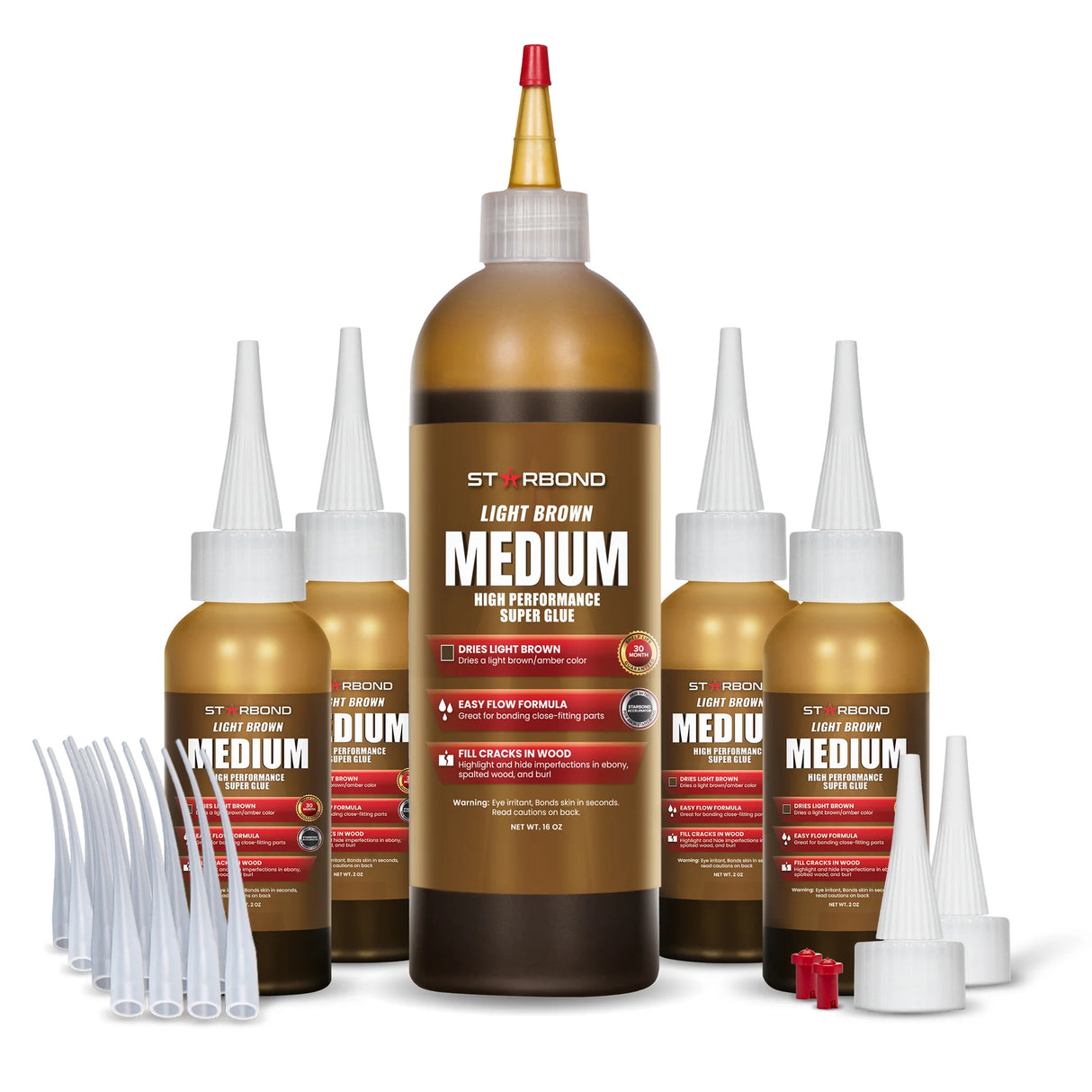 Starbond Brown Medium CA Super Glue | 473ml/16oz