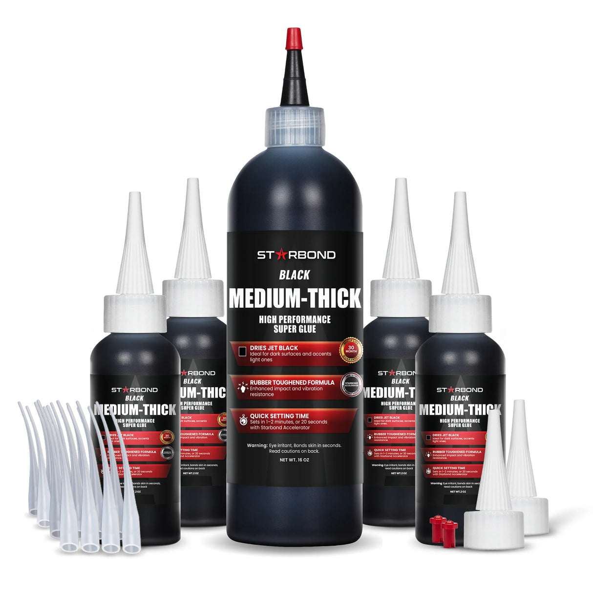 Starbond Black Medium-Thick CA Super Glue | 473ml/16oz