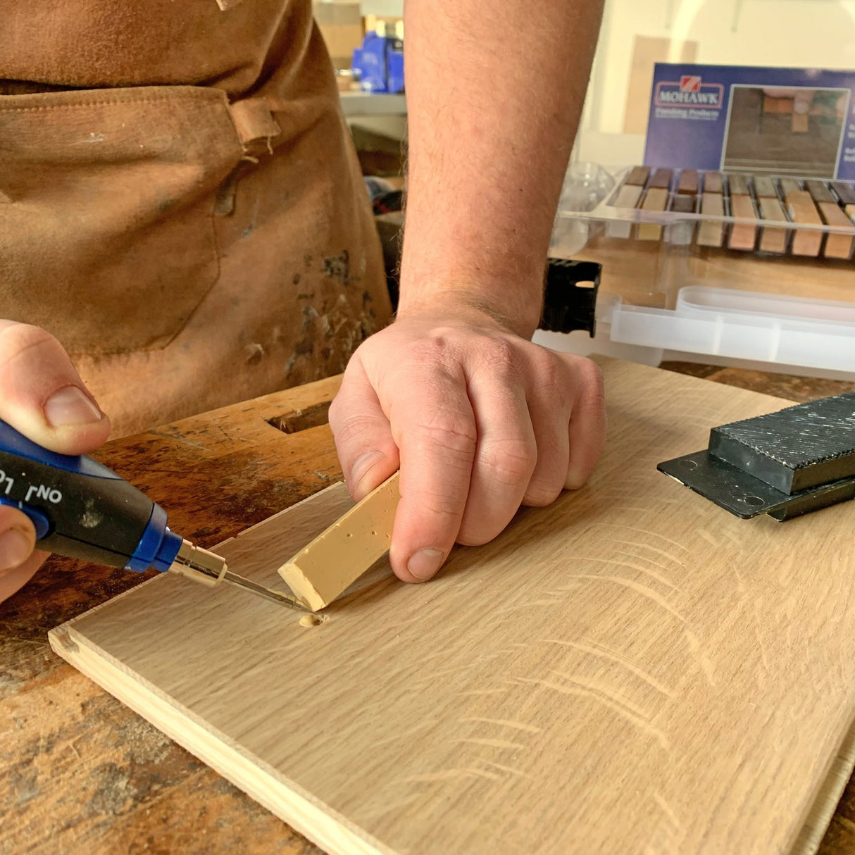 Mohawk Hard Wax (Hard Fill Assortment #1) Furniture Cabinet Touch Up Hard Putty Wax Filler 10 Pack Multi Kit - M310-1001