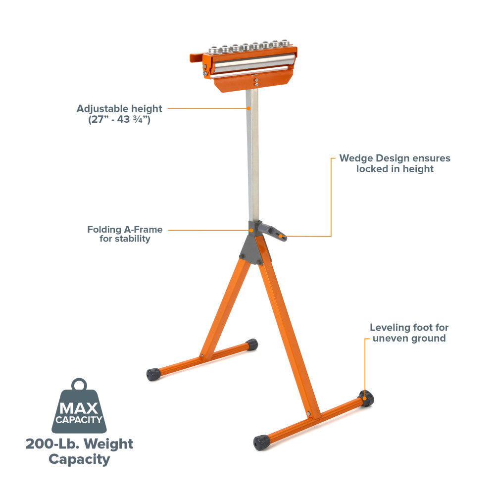 Bora A-Frame Tri-Function Pedestal Roller Stand