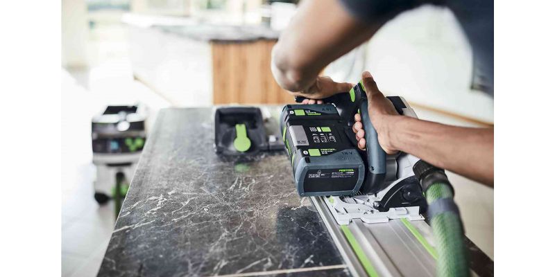 TSC 55K 18V 160mm Cordless Plunge Saw 5.2Ah XL Set in Systainer - TSC KEB-Plus Li 5.2 Ah XL