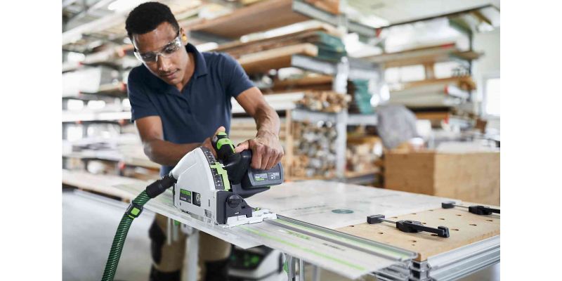 TSC 55K 18V 160mm Cordless Plunge Saw 5.2Ah XL Set in Systainer - TSC KEB-Plus Li 5.2 Ah XL