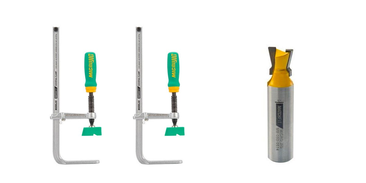 MicroJig Match Fit Dovetail Clamp AP Kit of 2 + Bonus Bit