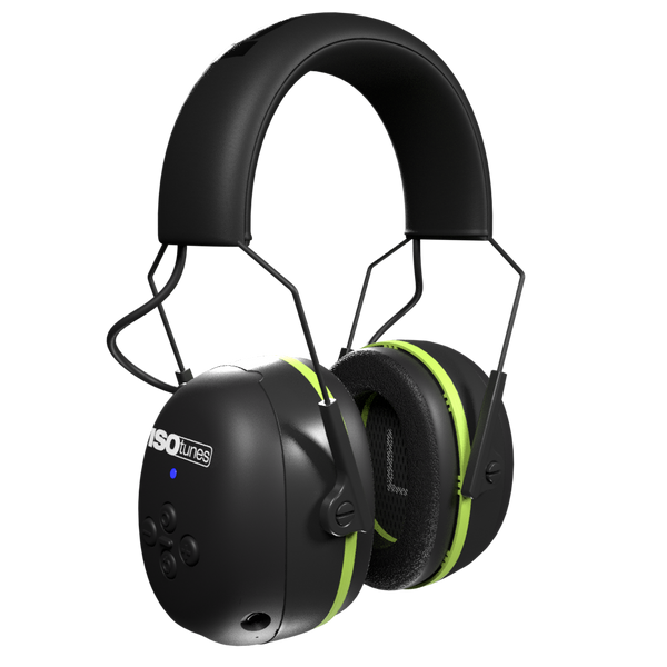 ISOtunes Air Defender Bluetooth Earmuffs - Black/Green
