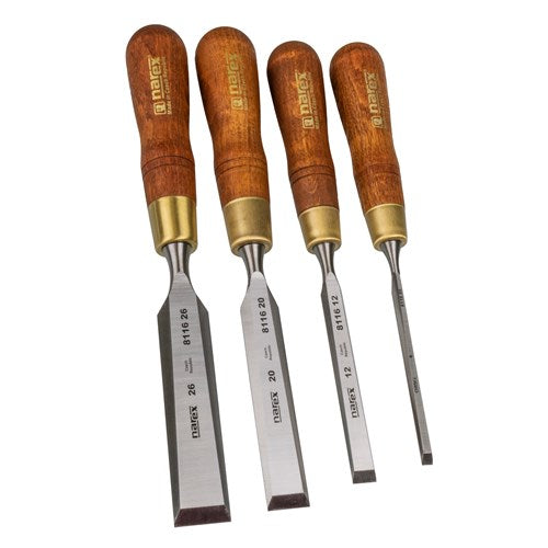 Narex Wood Line Plus Bevel Edge Cabinet Chisels 6mm - 26mm - Set of 4