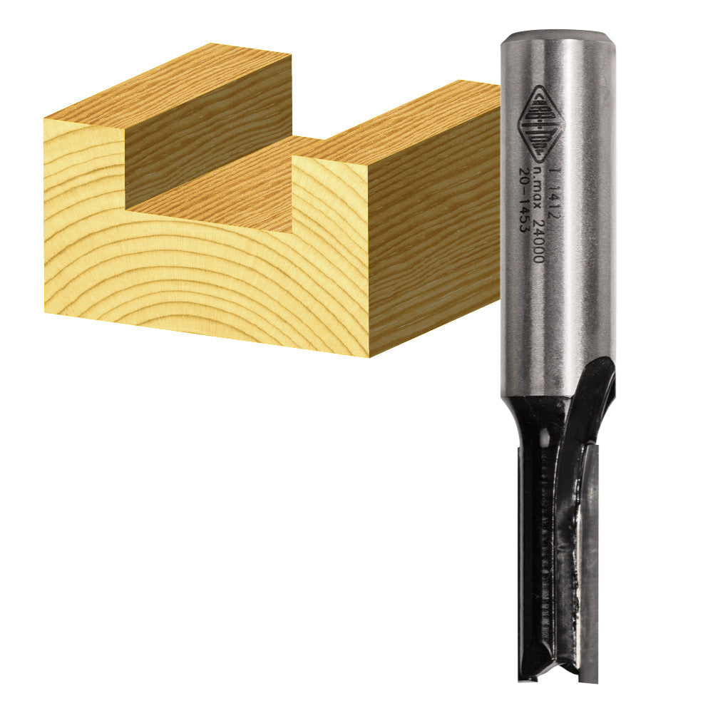 End Cutting Straight Cut Router Bits Carbitool - 1/2" Shank