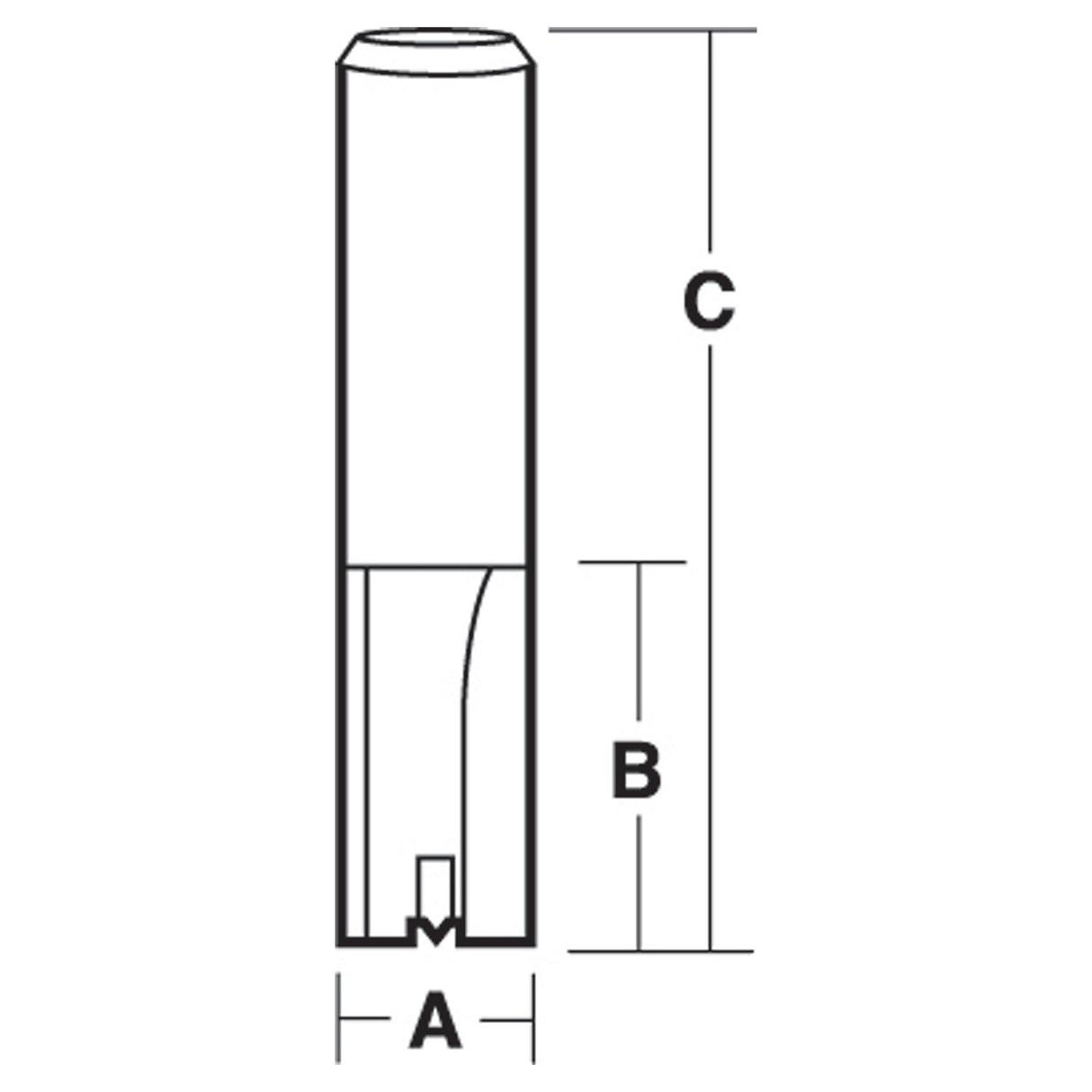 End Cutting Straight Cut Router Bits Carbitool - 1/2" Shank