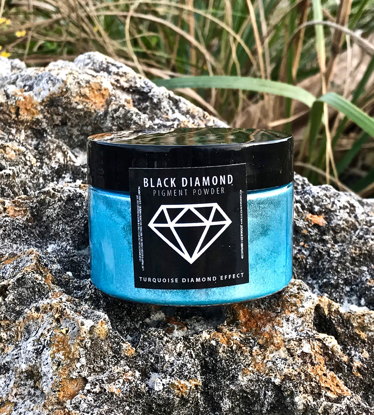 Turquoise Diamond Effect Pigment Powder | Black Diamond Pigments