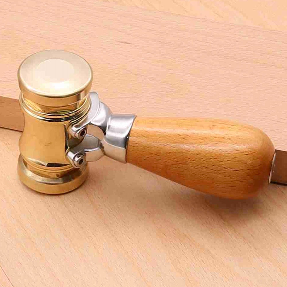 22oz Brass Head Mallet With Replaceable Nylon Heads - By Hongdui Tools