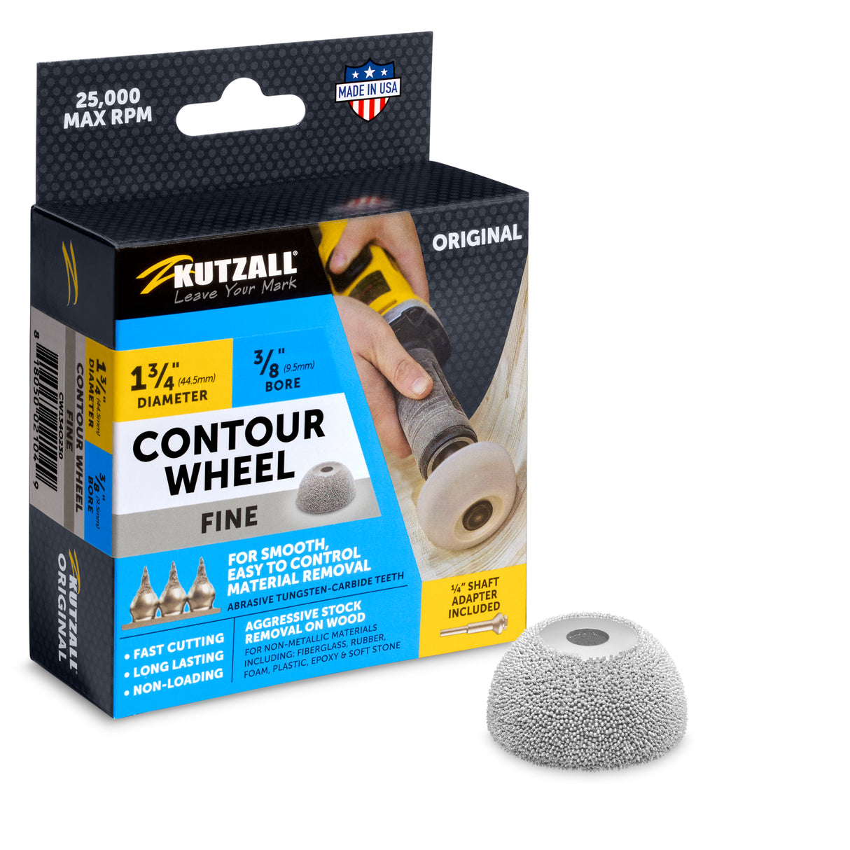 Kutzall 1-3/4" Contour Wheel - 3/8" Bore