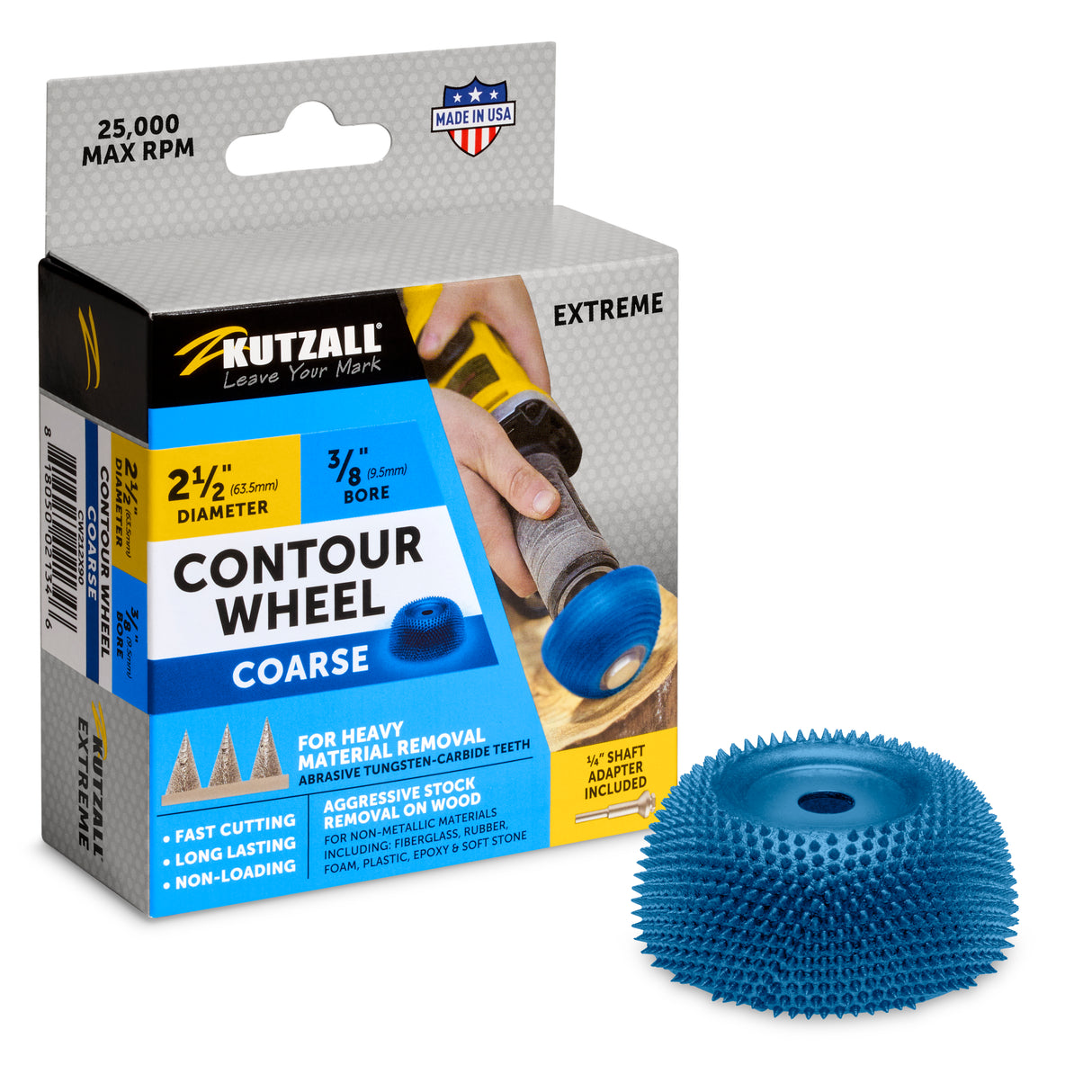 Kutzall 2-1/2" Contour Wheel - 3/8" Bore