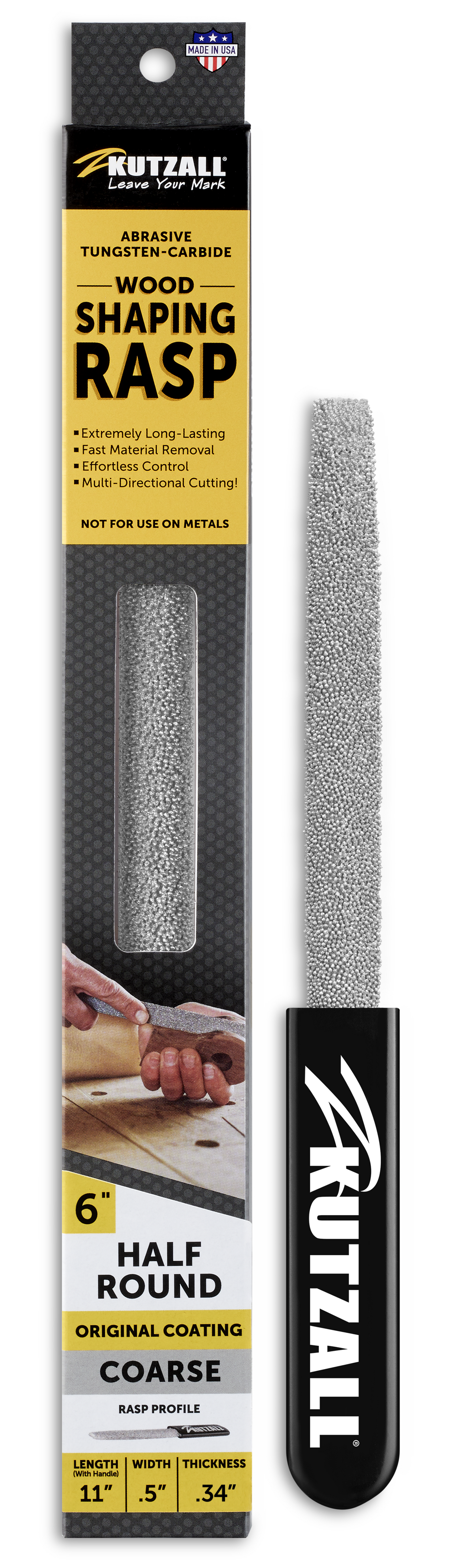 Kutzall 6"/150mm Half-Round Hand Rasp