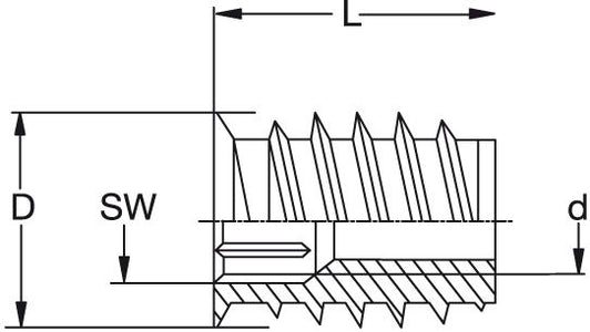 Rampa Steel M8 Threaded Inserts - SKD330 Flanged — Hammer Roo