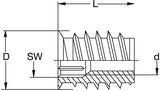 Rampa Steel M6 Threaded Inserts - SKD330 Flanged