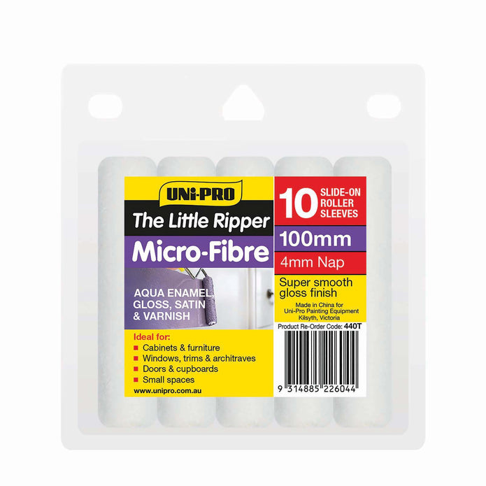Uni-Pro Microfibre Roller Sleeves - 4mm Nap x 100mm