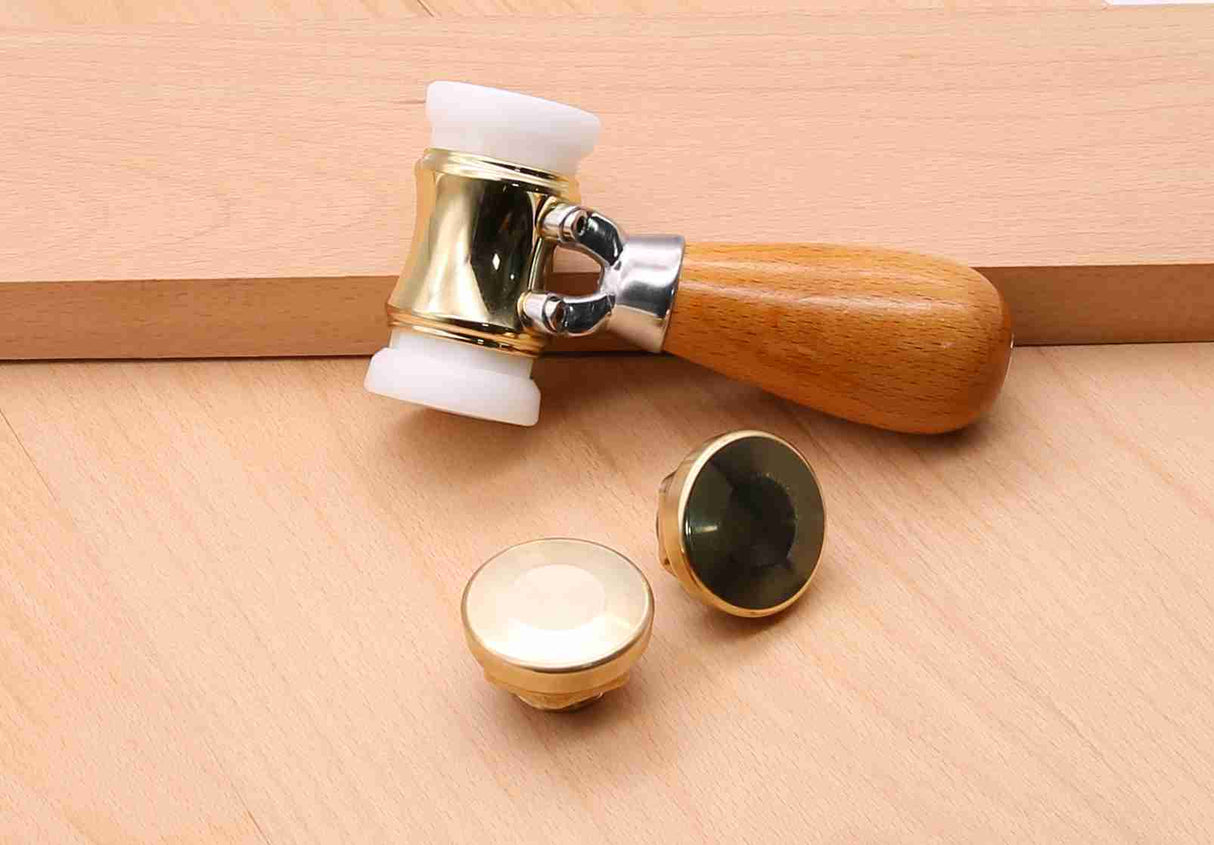 22oz Brass Head Mallet With Replaceable Nylon Heads - By Hongdui Tools