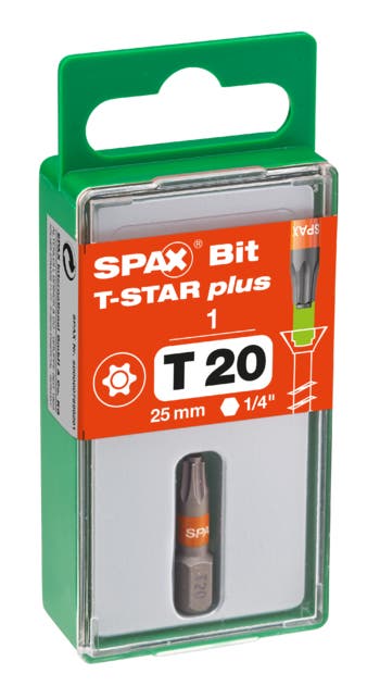Spax 25mm T-STAR Plus Driver Bits Single