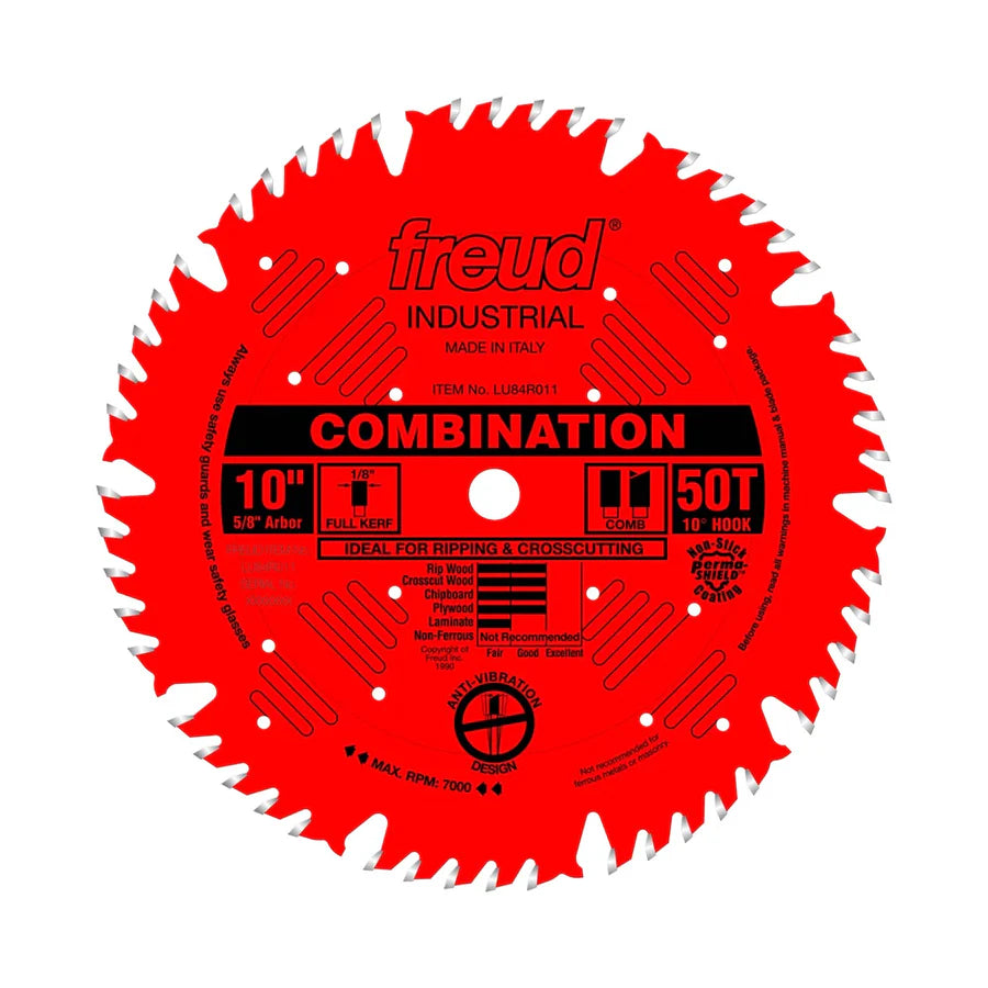 Freud Heavy-Duty Combination Circular Saw Blade 254mm Diameter 15.9mm Bore 50 Teeth