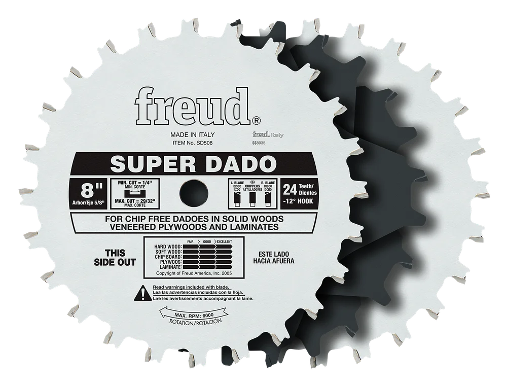 Freud 8"/203mm Super Stacked Dado Set - GLSD508