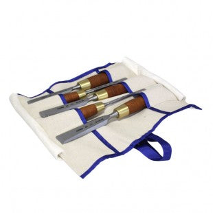 Narex Set of 5 Bevel Edge Chisels in Canvas Tool Roll