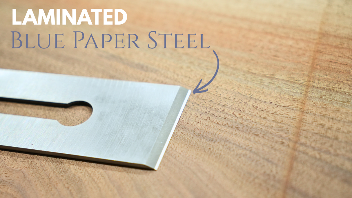 Temple Tool Co Japanese Replacement Hand Plane Blade | Blue Paper Steel | No. 4 & No. 5