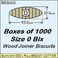 Bix Wood Joining Biscuits Size 0 - Bag of 1000