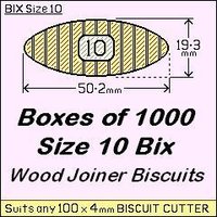 Bix Wood Joining Biscuits Size 10 - Box of 1000