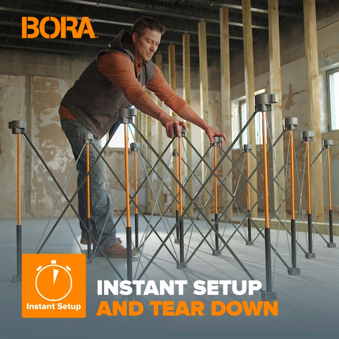 BORA Centipede 1.2m x 1.8m x 0.75m Unit, 4 X-Cups, 4 Clamps, C/S Bag