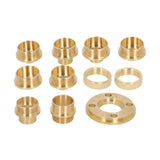 Solid Brass Router Template Guide Kit with Adaptor 11Pce by Oltre