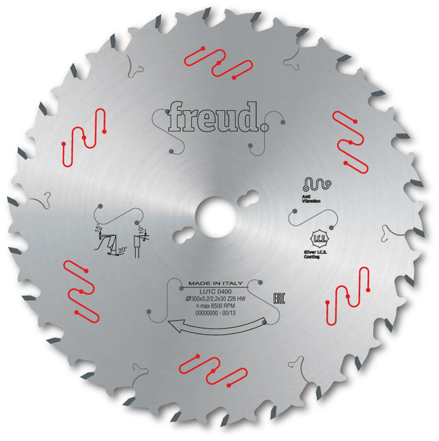 Freud Industrial Rip Cut Circular Saw Blade - 250mm Diameter - 22 Tooth - 30mm Bore - LU1C 0100