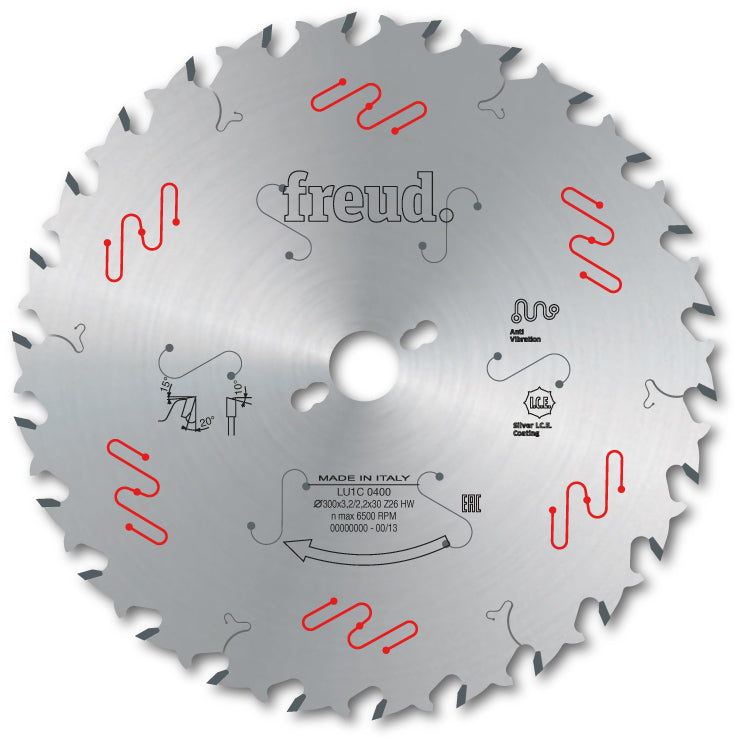 Freud Industrial Rip Cut Circular Saw Blade - 300mm Diameter - 26 Tooth - 30mm Bore - LU1C 0400
