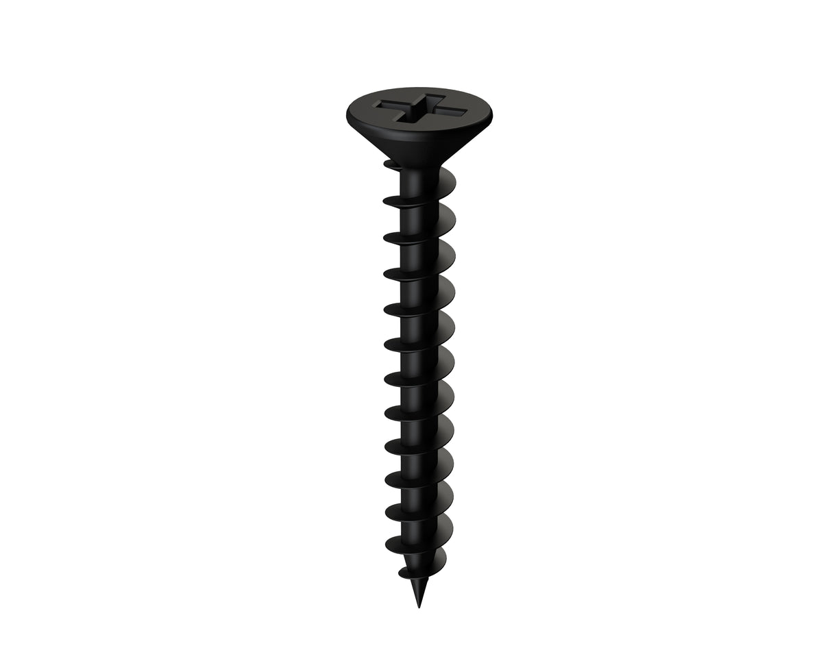 10G Long Thread Hinge Screws Black PH2 Bremick