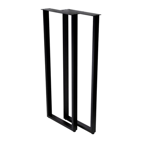U Shape Rectangular Bar Table Legs 400x400x1100mm - 50x25 - side