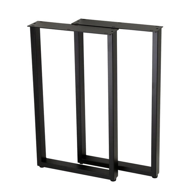 Hammer Roo U Shape Rectangular End Table Legs 400x400x710mm - 50x25 in matt black steel