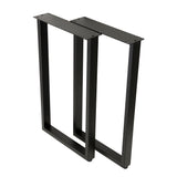 Matt black U Shape Rectangular End Table Legs 400x400x710mm - 50x25 from Hammer Roo