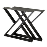 Hammer Roo Z Style Dining Table Legs 710x710x710mm - 75x25 in matt black steel