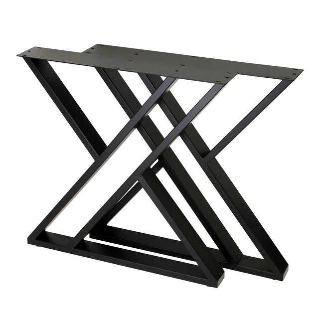 Hammer Roo Z Style Dining Table Legs 710x710x710mm - 75x25 in matt black steel