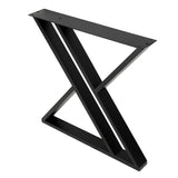 Matt black Z Style Dining Table Legs 710x710x710mm - 75x25 from Hammer Roo