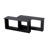 U Shape Rectangular Medium Furniture Legs 320x320x150mm - 50x25 - front