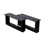 U Shape Rectangular Medium Furniture Legs 320x320x150mm - 50x25 - side