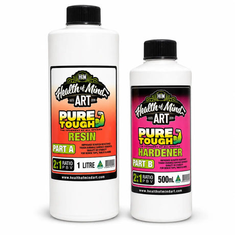 Pure Tough (Scratch and Heat Resistant Epoxy Coating) 1.5L | Health of Mind Art