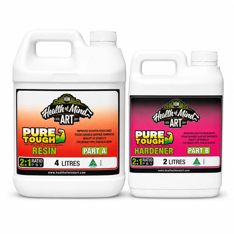 Pure Tough (Scratch and Heat Resistant Epoxy Coating) 6L | Health of Mind Art