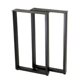 U Shape Rectangular End Table Legs 400x400x710mm - 50x25