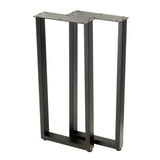 U Shape Rectangular Narrow End Table Legs 300x300x710mm - 50x25