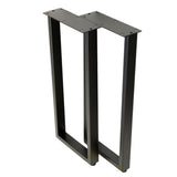U Shape Rectangular Narrow End Table Legs 300x300x710mm - 50x25