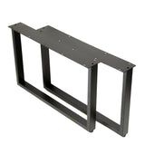 Hammer Roo U Shape Desk Legs 460x460x710mm - 50x25mm, front view