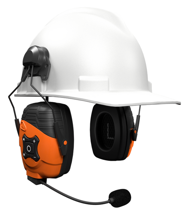 ISOtunes LINK 2.0 Helmet Mount Earmuffs - Black/Orange