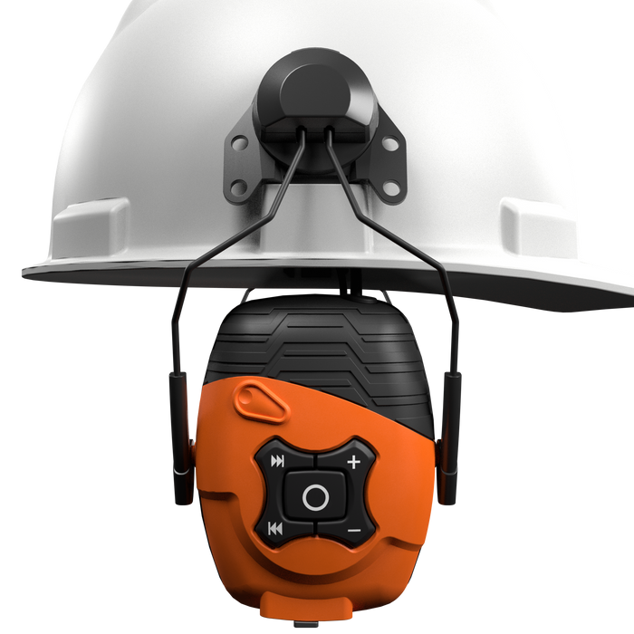 ISOtunes LINK 2.0 Helmet Mount Earmuffs - Black/Orange