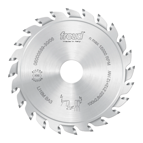 Freud Adjustable Scoring Saw Blade - 120mm Diameter - 12 + 12 Tooth - 22mm Bore - LI16M AB3