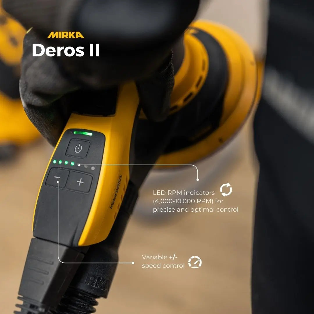 Mirka Deros II 150mm Random Orbital Sander - 2.5mm Orbit 625CV